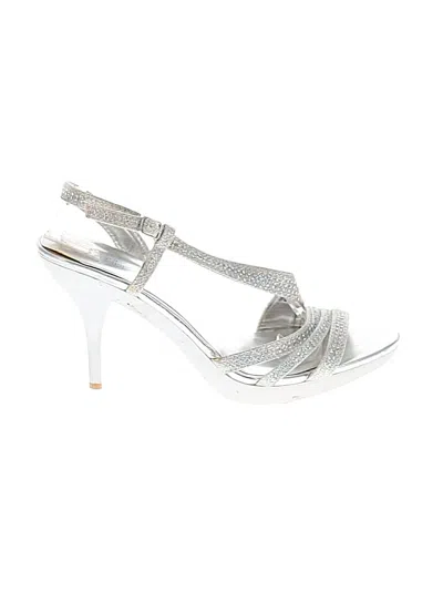 Pre-owned Assorted Brands Sandals In Silver