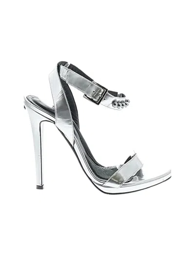 Pre-owned Assorted Brands Sandals In Silver
