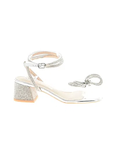 Pre-owned Assorted Brands Sandals In Silver