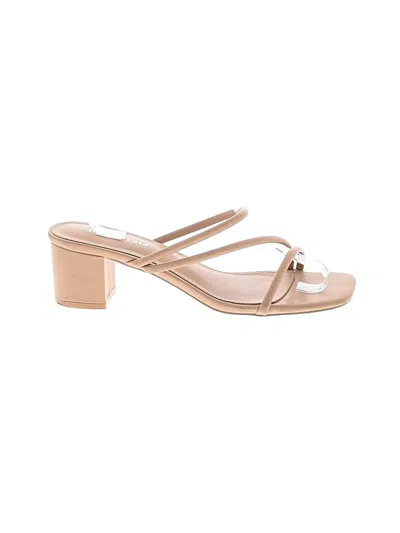 Pre-owned Assorted Brands Sandals In Tan