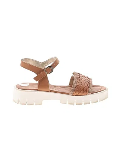 Pre-owned Assorted Brands Sandals In Tan