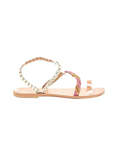 Pre-owned Assorted Brands Sandals In Tan