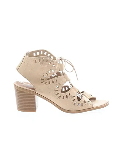 Pre-owned Assorted Brands Sandals In Tan