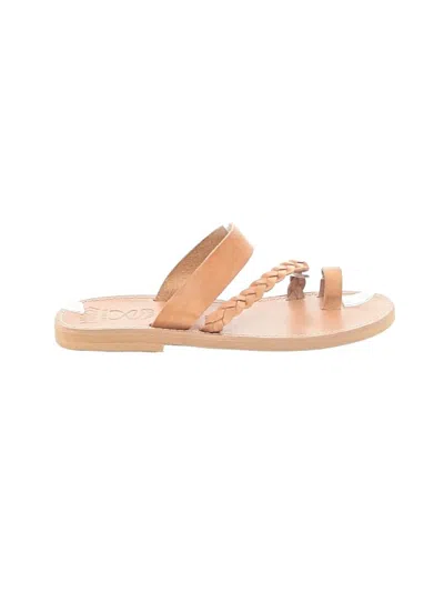 Pre-owned Assorted Brands Sandals In Tan