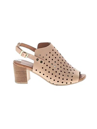 Pre-owned Assorted Brands Sandals In Tan