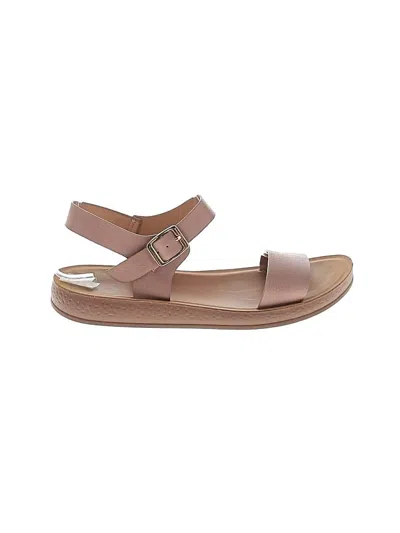 Pre-owned Assorted Brands Sandals In Tan