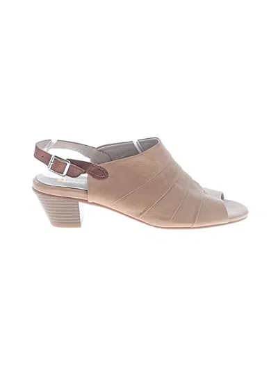 Pre-owned Assorted Brands Sandals In Tan