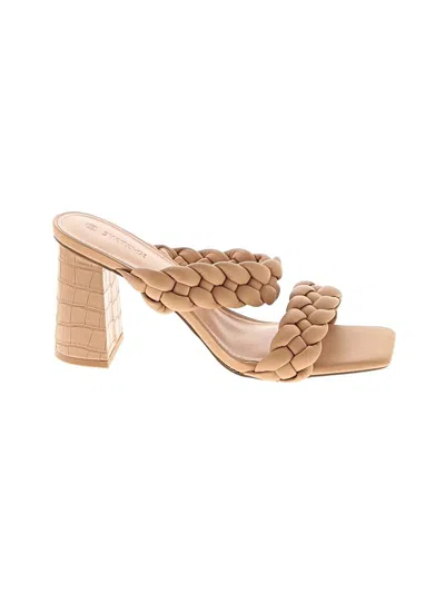 Pre-owned Assorted Brands Sandals In Tan