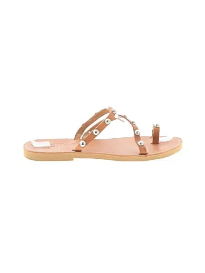 Pre-owned Assorted Brands Sandals In Tan