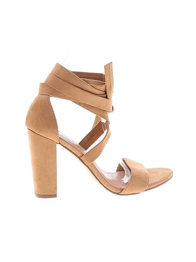 Pre-owned Assorted Brands Sandals In Tan