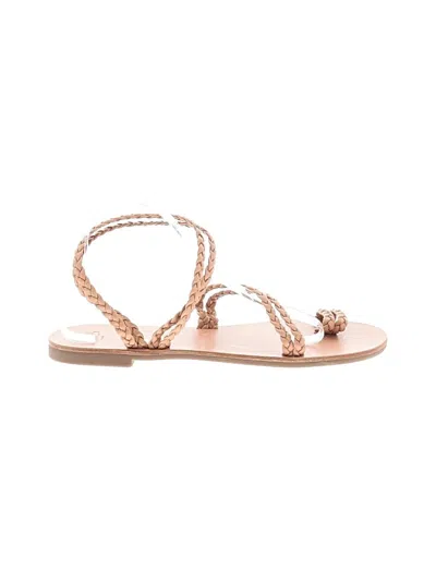 Pre-owned Assorted Brands Sandals In Tan