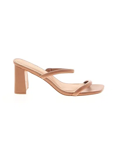 Pre-owned Assorted Brands Sandals In Tan
