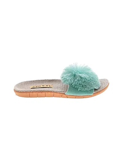 Pre-owned Assorted Brands Sandals In Teal