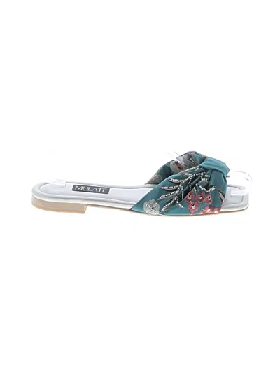 Pre-owned Assorted Brands Sandals In Teal