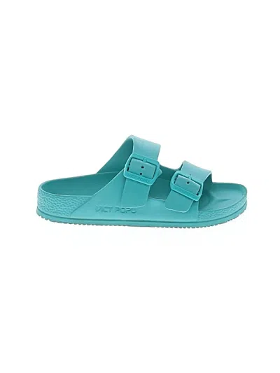 Pre-owned Assorted Brands Sandals In Teal
