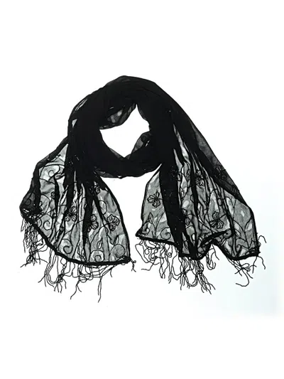 Pre-owned Assorted Brands Scarf In Black