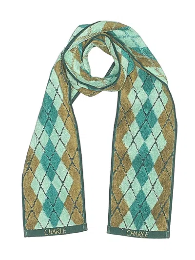 Pre-owned Assorted Brands Scarf In Blue