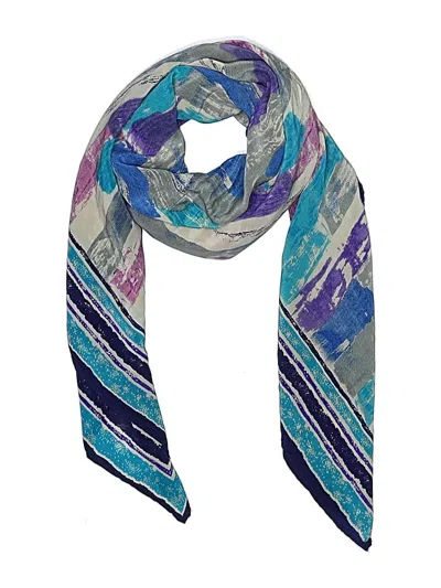 Pre-owned Assorted Brands Scarf In Blue