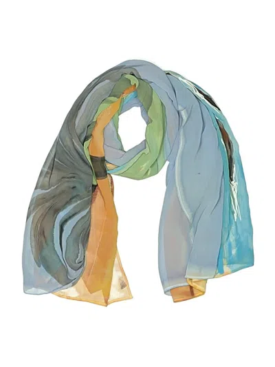 Pre-owned Assorted Brands Scarf In Blue
