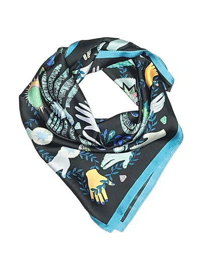 Pre-owned Assorted Brands Scarf In Blue