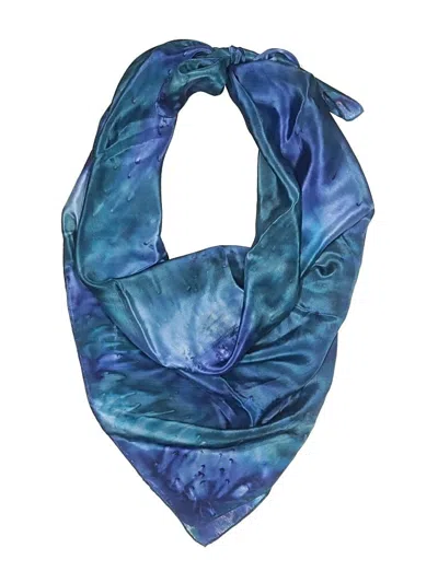 Pre-owned Assorted Brands Scarf In Blue