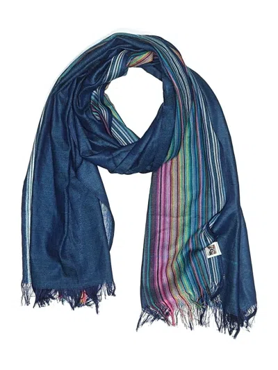 Pre-owned Assorted Brands Scarf In Blue