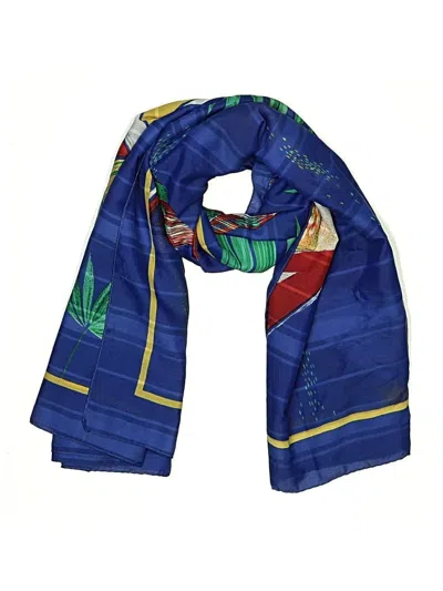 Pre-owned Assorted Brands Scarf In Blue