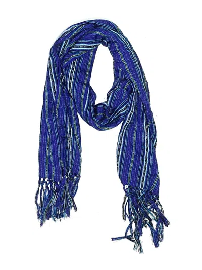 Pre-owned Assorted Brands Scarf In Blue