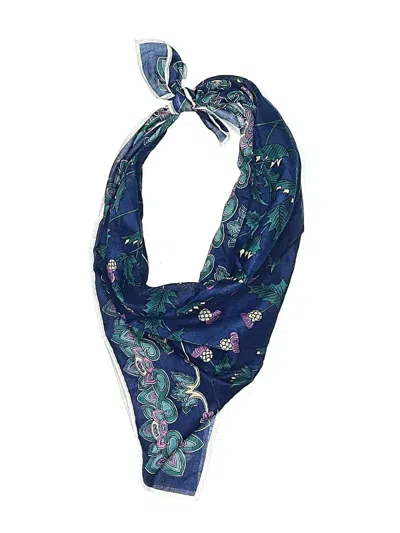Pre-owned Assorted Brands Scarf In Blue