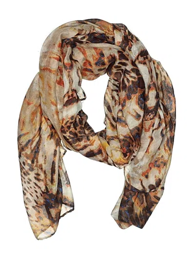 Pre-owned Assorted Brands Scarf In Brown