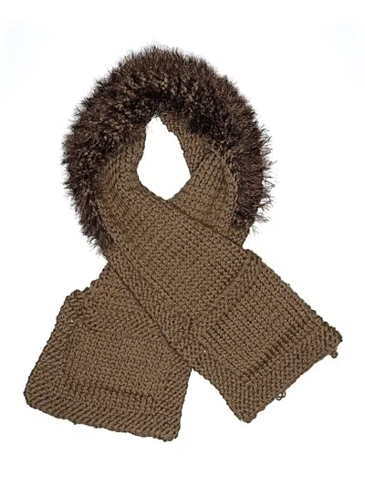 Pre-owned Assorted Brands Scarf In Brown