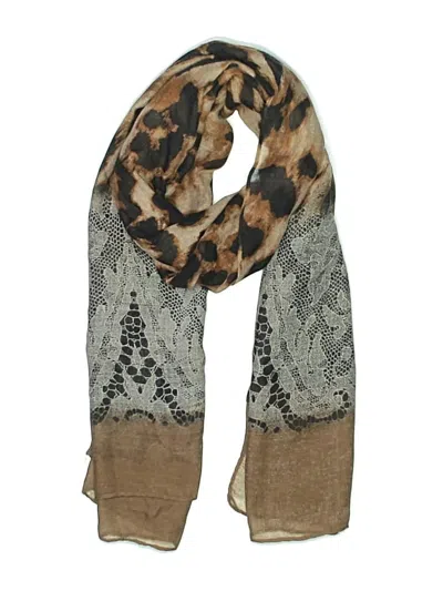 Pre-owned Assorted Brands Scarf In Brown