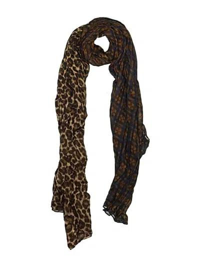 Pre-owned Assorted Brands Scarf In Brown