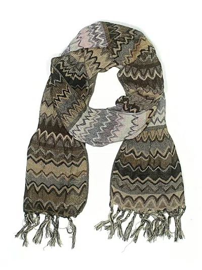 Pre-owned Assorted Brands Scarf In Brown