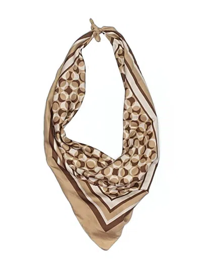Pre-owned Assorted Brands Scarf In Brown