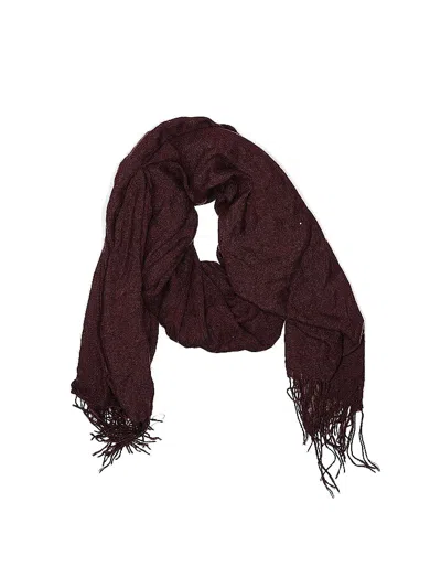 Pre-owned Assorted Brands Scarf In Burgundy
