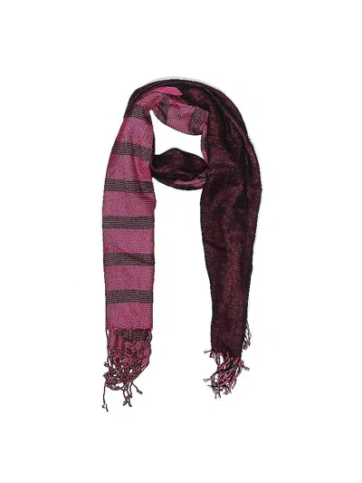 Pre-owned Assorted Brands Scarf In Burgundy