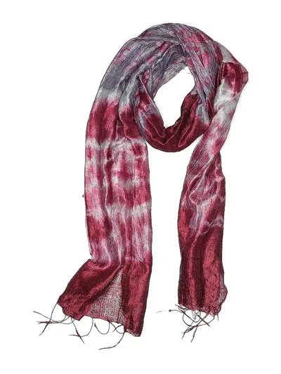 Pre-owned Assorted Brands Scarf In Burgundy