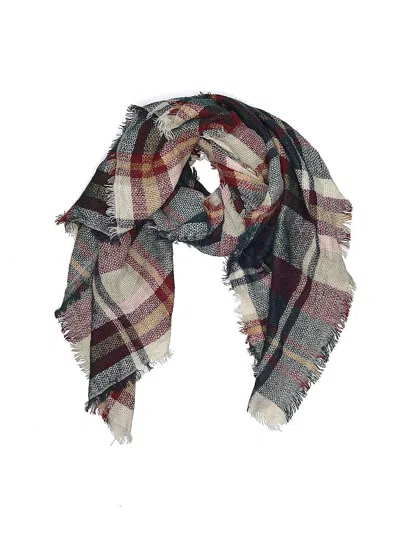 Pre-owned Assorted Brands Scarf In Burgundy