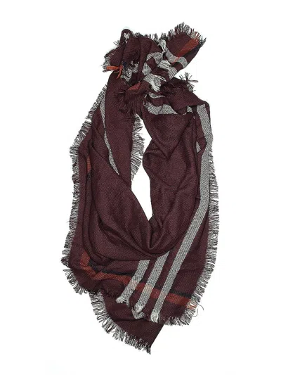 Pre-owned Assorted Brands Scarf In Burgundy