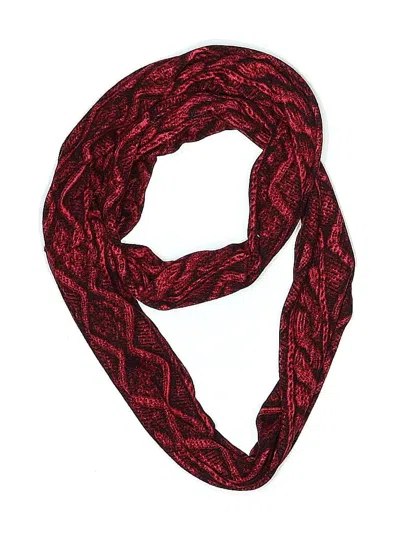 Pre-owned Assorted Brands Scarf In Burgundy