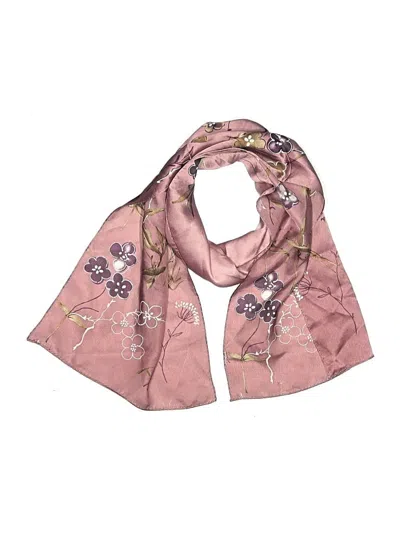 Pre-owned Assorted Brands Scarf In Burgundy
