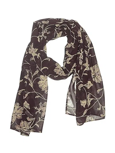 Pre-owned Assorted Brands Scarf In Burgundy