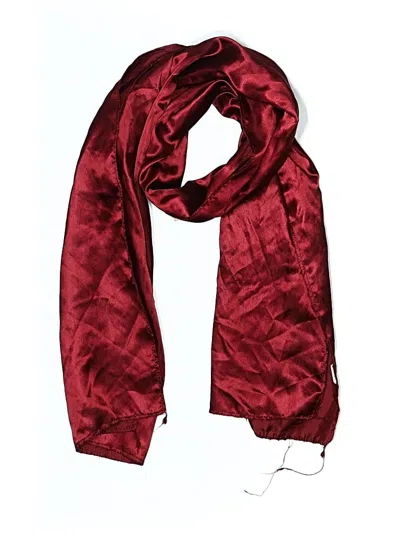Pre-owned Assorted Brands Scarf In Burgundy