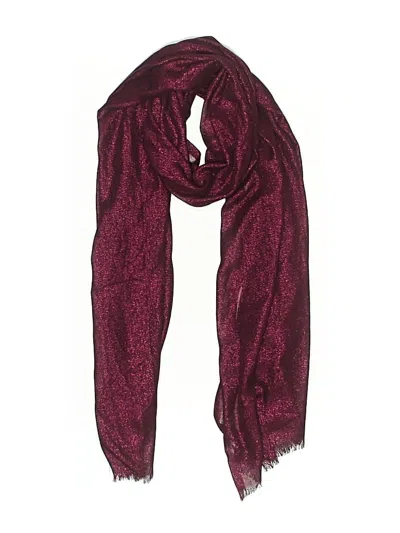 Pre-owned Assorted Brands Scarf In Burgundy
