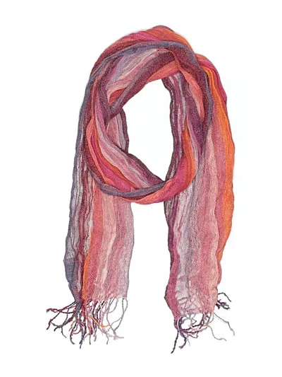 Pre-owned Assorted Brands Scarf In Burgundy
