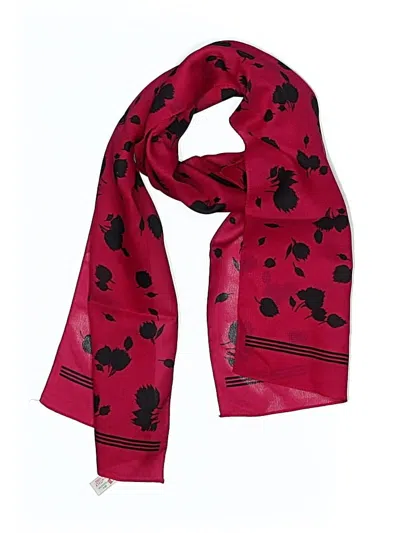 Pre-owned Assorted Brands Scarf In Burgundy