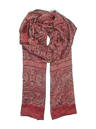 Pre-owned Assorted Brands Scarf In Burgundy