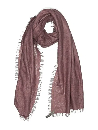 Pre-owned Assorted Brands Scarf In Burgundy
