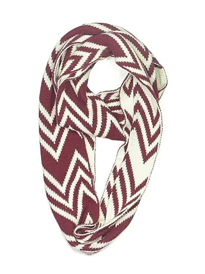Pre-owned Assorted Brands Scarf In Burgundy
